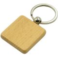ARELENE 30Pcs Blank Square -Shaped Wooden Keychain DIY Wood Keychains Key Tags DIY Gifts. 