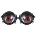 Universal 3 Inch Car LED Devil Eyes Dynamic Eye Headlight Mangekyo Sharingan Eagle Eye Lamp Control with Lens. 