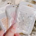 1Bag 3D Transparent Love Heart Charm For Nail Art Decoration Clear Resin Nail Charms Rhinestone Jewelry for Manicure Accessories. 