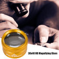 Portable Lightweight 30x40 HD Magnifying Glass K9 Optical Lens Jewelry Appraisal Monocle Magnifier Loupe for Coin Watch Repair.