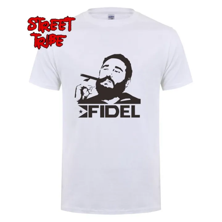 Summer Men T shirt Cuba Become Avana Revolution Fidel Castro T-Shirts Crew Neck Cotton Casual Male Tees Tops