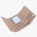 SeaGloca New Korean Fashion Zipper Pocket Medium Size PU Leather Trifold Wallet For Woman No 1710.