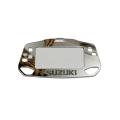 Motorcycle dashboard cover with screen protector for gixxer fi abs or bike meter cover- silver/ blue.