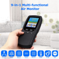 2X 9 in 1 Air Quality Monitor Indoor Outdoor PM2.5, PM1.0, PM10, HCHO, Detector Tester Temperature and Humidity Sensor. 