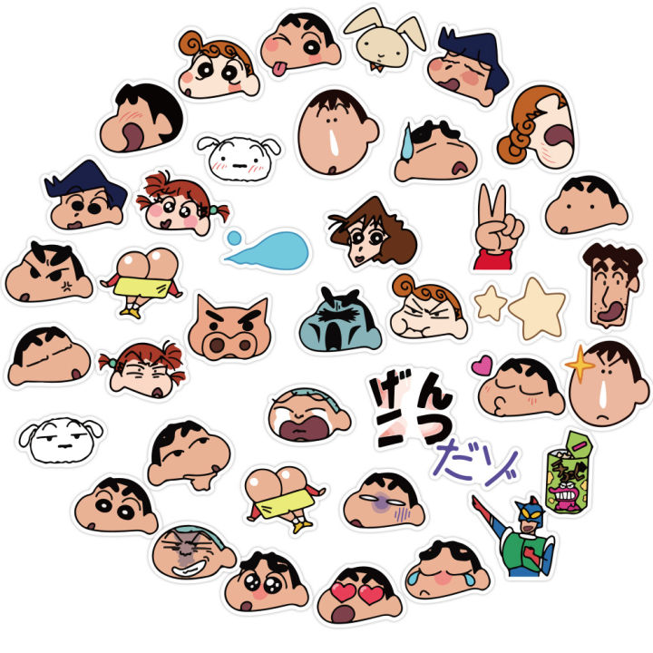 40 Crayon Shin chan Cute Japanese Anime Cartoon Materials Stationery ...