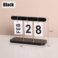 Perpetual Daily Flip Calendar for Desk Reusable Office Desktop Decor Home Accessories Photography Props Easy to Use. 