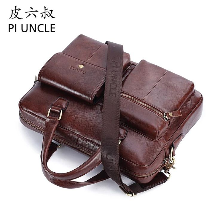 PIUNCLE%20Men's%20Briefcase%20Bag%20Men's%20Genuine%20Leather%20Laptop%20Bag%20Men%20Vintage%20Designer%20Luxury%20Brand%20Porte%20Document%20Office%20Bag%20For%20Men%20-%20Image%205