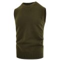 High quality Mens Thick Sleeveless Sweater without sleeve Men Vest Man O-neck Knitwear Male Warm clothing 2023 Autumn Winter New. 