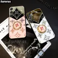 For Samsung Galaxy A35 A55 Phone Case Fashion Diamond Mirror Cover Luxury Clover with Kickstand Bracket Lanyard for Galaxy A35 A55 Cover Casing HP. 
