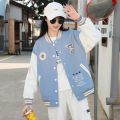 Baseball Uniform American Contrast Color Spring and Autumn Girl Older Kid's Korean Junior High School Student Autumn Clothes Jacket High School Girls' Coat. 