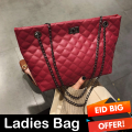 Ladies Bag Model 5944 Bag For Women Hot Red Dark Red Bag For Girls Eid Shopping Ramadan 2024 Geometric Pattern Cross Stitch Handbag Shoulder Bag.