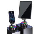 3-In-1 Phone Holder Inductive Bluetooth Speaker Holder 360°Rotating Folding Lifting Charging Treasure Holder Black. 