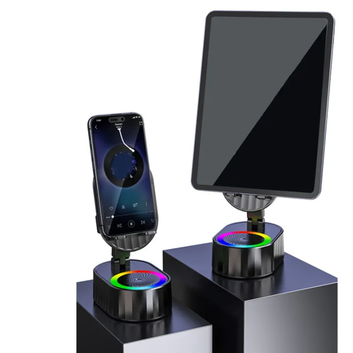 3-In-1%20Phone%20Holder%20Inductive%20Bluetooth%20Speaker%20Holder%20360%C2%B0Rotating%20Folding%20Lifting%20Charging%20Treasure%20Holder%20Black%20-%20Image%208