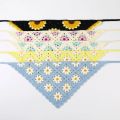 Crochet Flower Hair Scarf Headband Bandana Hairband for Women Daisy Knitting Triangle Scarf Turban Headbands Hair Accessories. 