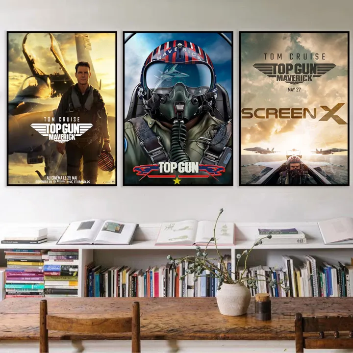 Top%20Maverick%20Wall%20Art%20Poster%201986%20Classic%20Old%20Movie%20Modern%20Home%20Room%20Decoration%20Canvas%20Painting%20Mural%20Pictures%20Print%20Artwork%20-%20Image%202