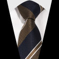 In stock wholesale Japanese and Korean Striped Retro Tie 8cm Hand-Made Classic Business Tie Sealed Bag. 