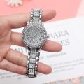 Diamond-encrusted Ladies Quartz Watches Steel Bracelet Personality Fashion Wristwatch Women's Jewelry Watch.