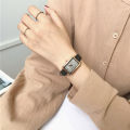 EB Women Fashion Retro Simple Chic Quartz Watch Leather Strap Rectangle Watch. 