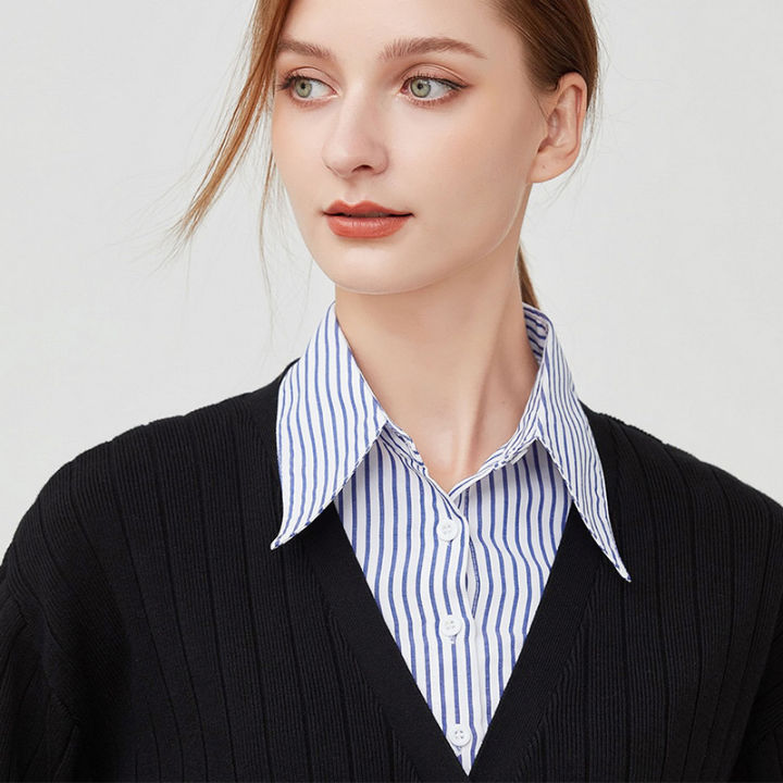 Detachable%20Collar%20Women's%20Korean-Style%20Versatile%20Large%20Pointed%20Collar%20Autumn%20Winter%20and%20Spring%20Matching%20Sweater%20Sweater%20Casual%20Shirt%20Pointed%20Collar%20Fake%20Collar%20-%20Image%204