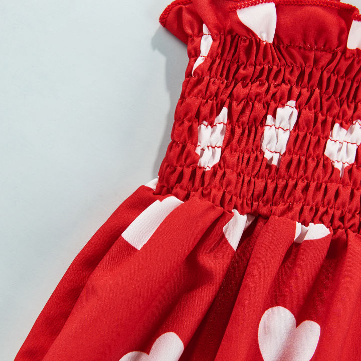 Baby%20Girls%20Romper%20Outfit,%20Summer%20Toddlers%20Sweet%20Style%20Heart%20Printing%20Sleeveless%20Suspender%20Jumpsuit%20+%20Bow%20Headwear%20Set%20-%20Image%204