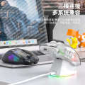 Attack Shark X2PRO RGB Glow Wireless Bluetooth the third mock examination Transparent Game Mouse.