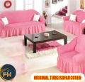 Sofa Cover 2 + 2 + 1 = 5 Seater Stitched Spandex Fabric (Customize Design) - sofa cover marron. 