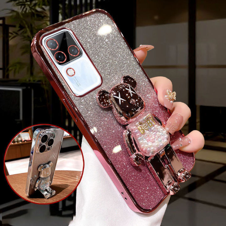 For Vivo V30 V30 Pro V30e 5G Casing case with Cartoon 3D Bear