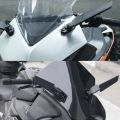 LKPCIGCXM 2PCS Modified Motorcycle Rearview Mirrors Wind Wing Adjustable Rotating Side Mirrors for Honda Yamaha Ninja 250 300 400. 