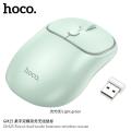 HOCO GM25 Dual-Mode Wireless Bluetooth 2.4G Silent Mouse Black White Light Green Purple Color.