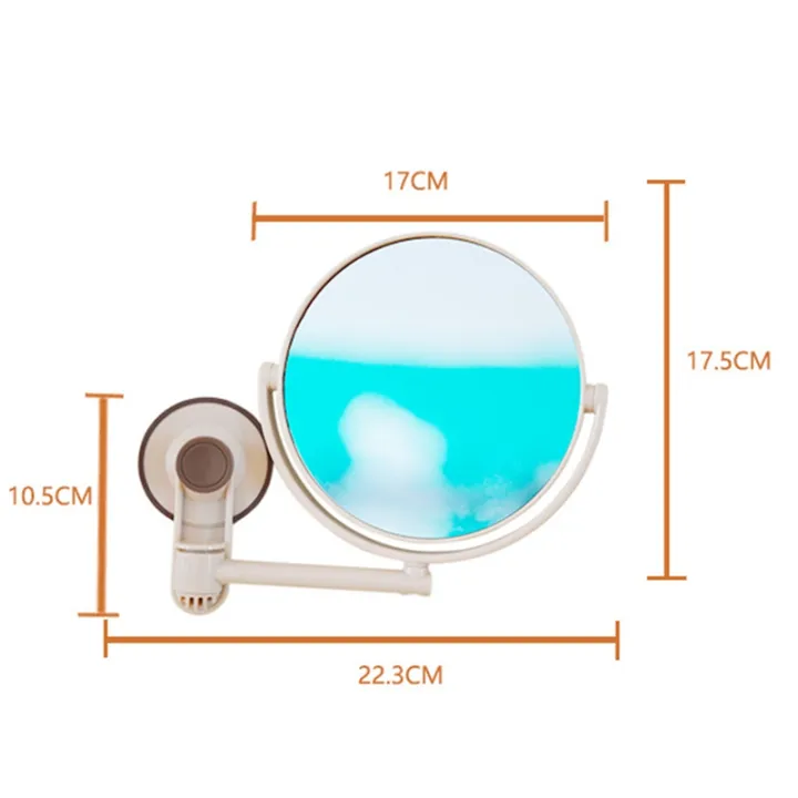 Bath%20Mirror%20Cosmetic%20Mirror%201X/3X%20Magnification%20Suction%20Cup%20Adjustable%20Makeup%20Mirror%20Double-Sided%20Bathroom%20Mirror%20-%20Image%206