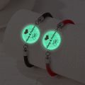 2 PCS/Set Stainless Steel Couples Bracelet For Women Lover Luminous Sun Moon Rope Charm Friendship Girlfriend Party Jewelry Gift. 