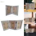 Folding Photo Frame Decorative Hinged Photo Frame for Entrance Desk Table.