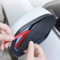 2Pcs Universal Car Rearview Mirror Rain Cover Visor Eyebrow Carbon Fiber Side Mirror Protector Waterproof Shield Rain Eyebrow Auto Accessories.
