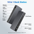UGREEN USB C Docking Station for M1 / M2 MacBook, 9-in-1 Docking Station Dual Monitor 4K@60Hz, 2x HDMI, 2x DisplayPort, 100W PD for Laptop, 10Gbps USB-C & USB-A Data Ports, 1Gbps Ethernet.