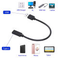 USB 3.0 Type-A Male To Type-C Female Converter Data Cable Charger Adapter for USB-A Port Connect with USB-C Device Black. 