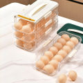 GC Egg Holder For Fridge, Auto Rolling Egg Organizer With Detachable Lid, Stackable Egg Rolling Dispenser Storage Container For Refrigerator Countertop. 