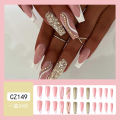 24 Pcs Fake Nails Box For Women Liquid Glue - Fake Nails.