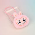 Cute Labubu Plush Name Tag Key Chain Schoolbag Anti-Loss Key Rring Children Kawaii Bag Pendants Fayshow.
