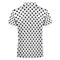 80S Style Design Polo Shirts Black Polka Dots Casual Shirt Day Fashion Men Short Sleeve Collar Design T-Shirts.