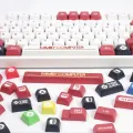 FC Red & White Machine, Pixel XDA Keycaps, Mechanical Keyboard, Customized Personalized Keycaps, Sublimation, PBT Support Customization. 