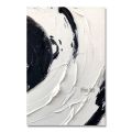 Simple Thick Texture Canvas Abstract Black And White Art Painting Large Size Wall Picture For Bedroom Custom Artwork Unframed. 