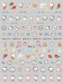 New Cartoon Kuromi Nail Decals Stickers For Nails Sanrio Series Hello Kitty Melody Nail Stickers Nail Art Accessories.