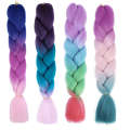 Hei human dual color high-temperature silk boxing dirty wig big loose braid. 