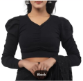 [ Amena fashion ] Crop top Short body full sleeve fashionable blouse for women's.. 