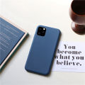 Navy Blue Matte Phone Case For iphone 13 12 11 Pro XS Max XR X 8 7 6S 6 Plus SE 5 5S Silicone Cases Solid Color Soft TPU Cover.