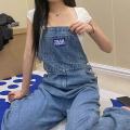 BAB YSNAKEOfficial Denim Suspender Pants Straight Loose Slimming Casual Women's Summer Mop New Age-Reducing. 