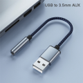 USB to 3.5mm Audio Cable USB A to 3.5mm Female External Black. 