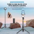 TELESIN 1.3M Selfie Stick Tripod With Wireless Bluetooth Remote Control for GoPro Insta 360 DJI Action Camera For Smart Phone.
