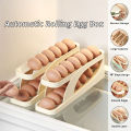 Automatic Roll-Down Double-Layer Egg Organizer, Automatic Scrolling Egg Dispenser Holder Storage Box Container Refrigerator for Refrigerator Kitchen Cabinet-1pcs-Best Rate. 