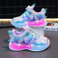Girls' Shoes Fall/Winter 2024 New Fleece Warm Kids Sneakers for Elementary and Middle School Students Princess Running Shoes.